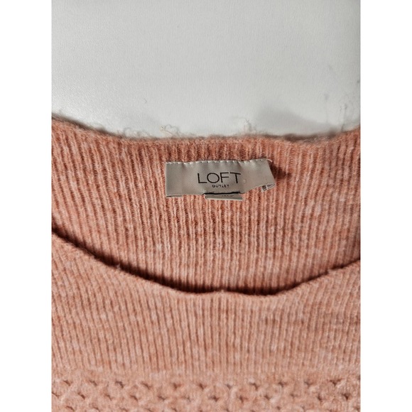 Loft size small knit Textured pattern long sleeve sweater pullover warm ^ - Picture 5 of 8